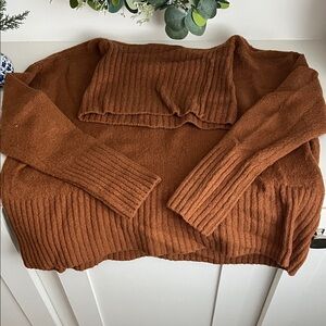 Rachel Zoe Rust Cowl Neck Sweater